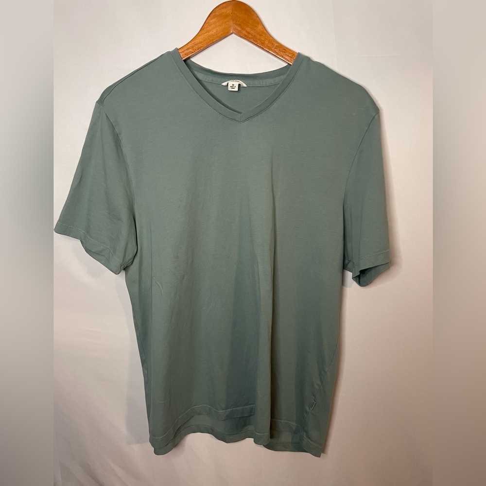 Calvin Klein Men's V-Neck T-Shirt - Teal basic staple casual comfort cotton